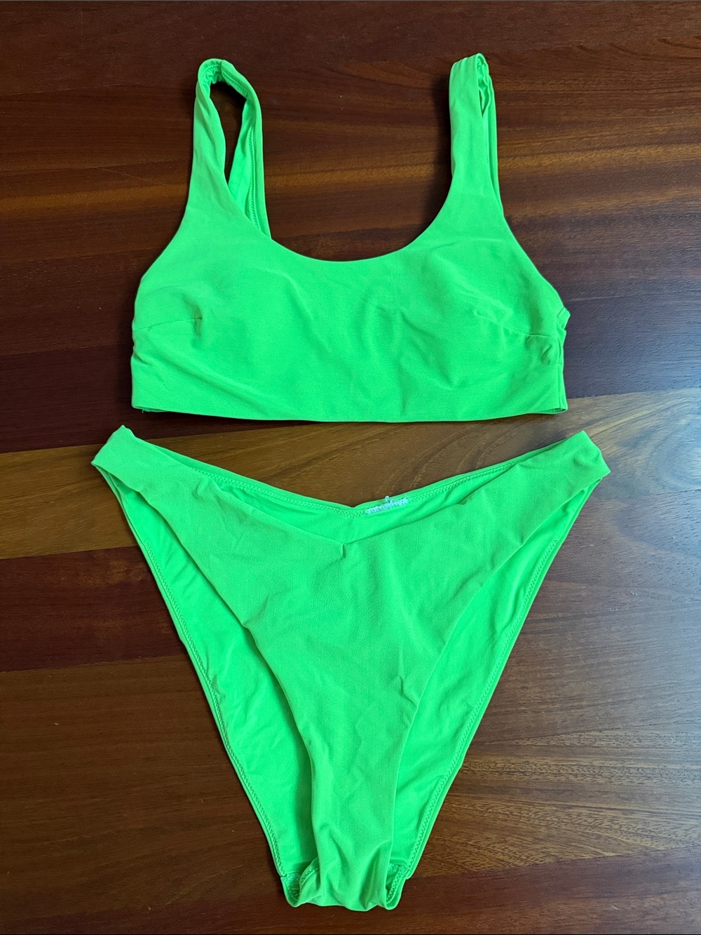 Neon Green Women's Bikini Set - Stylish Two-Piece Swimwear